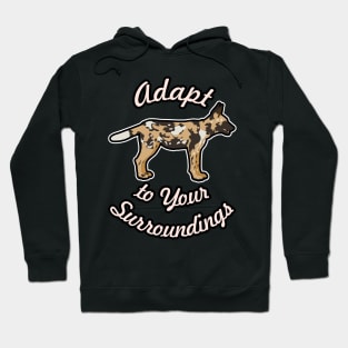 ❤️ Adapt to Your Surroundings, Cute Painted Dog Hoodie